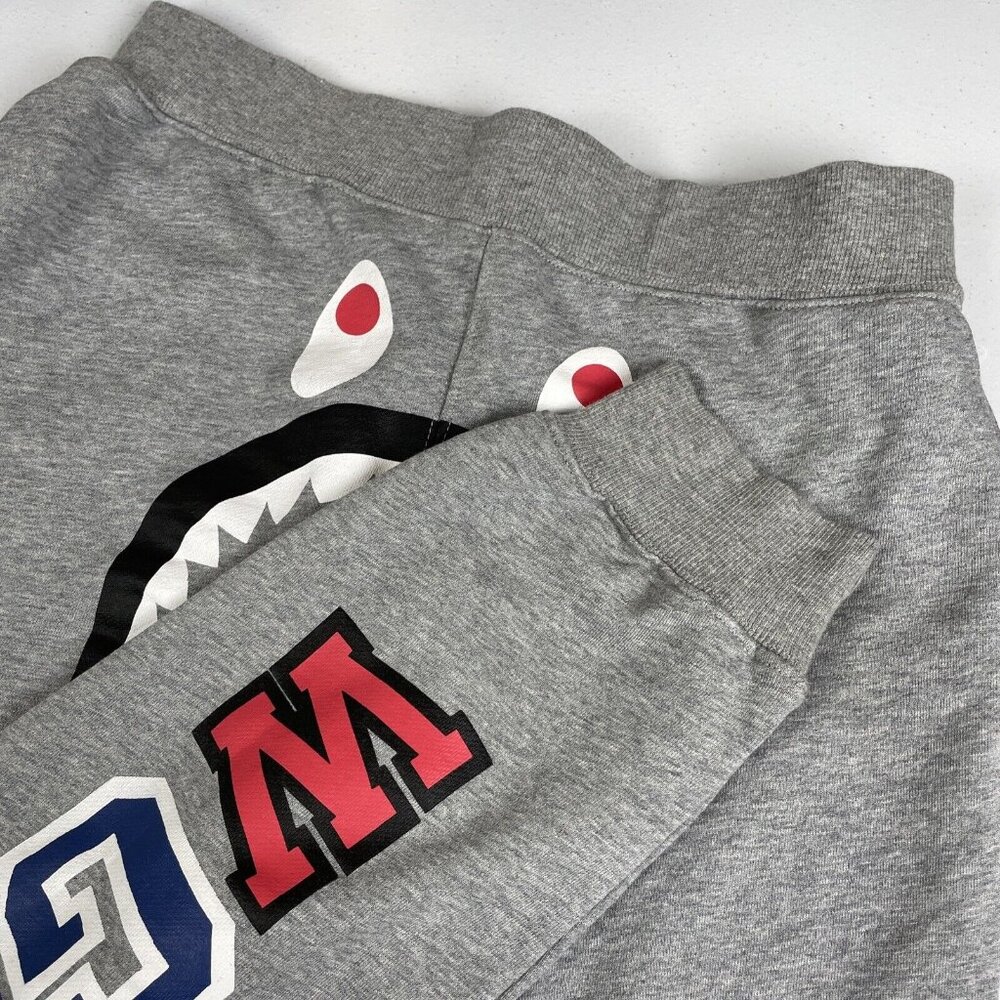A Bathing Ape Shark Jogger‎ Adult Size Large Gray Cotton Grunge Skater